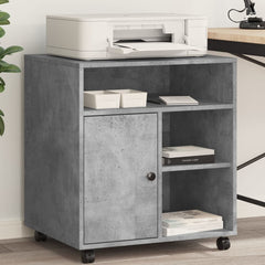 Printer Stand with Wheels 60x50x67 cm Concrete grey