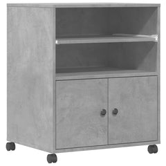 Printer Stand with Wheels 60x48x74 cm Concrete grey