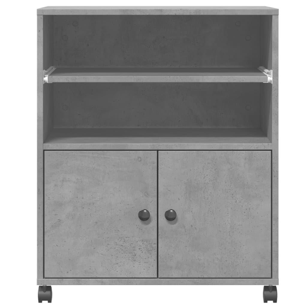 Printer Stand with Wheels 60x48x74 cm Concrete grey