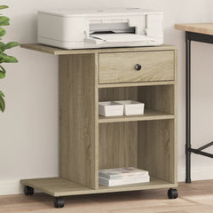 Printer Stand with Wheels 60x40x68,5 cm Sonoma oak