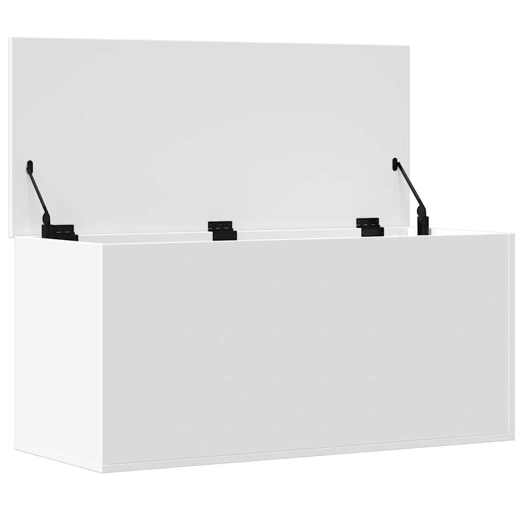 vidaXL Storage Box White 100x42x46 cm Engineered Wood 7