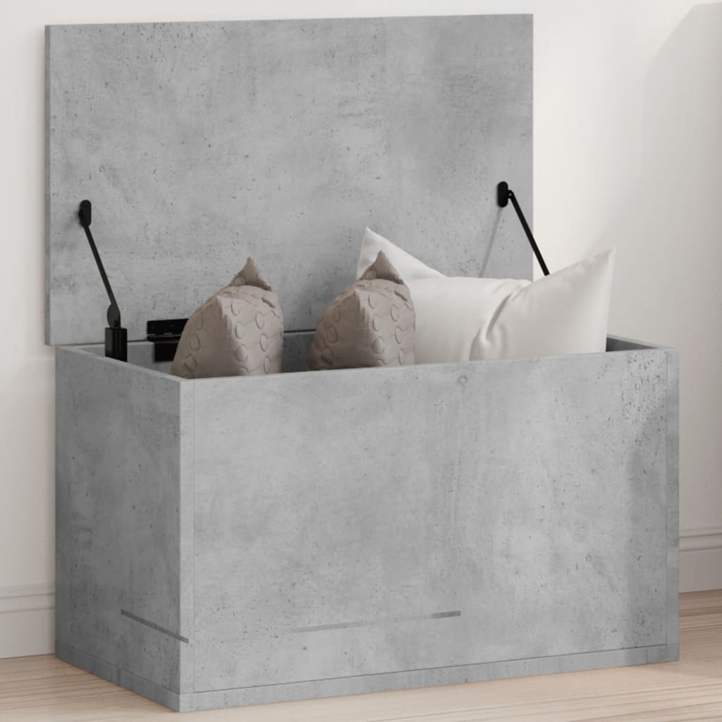 vidaXL Storage Box Concrete Grey 60x35x35 cm Engineered Wood 1