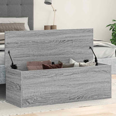 Storage Box 102x35x35 cm Engineered Wood Grey sonoma