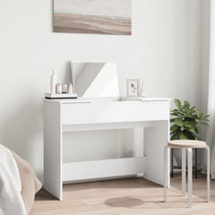 vidaXL Dressing Table with Mirror White 100x45x76 cm 3