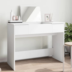 vidaXL Dressing Table with Mirror White 100x45x76 cm 1