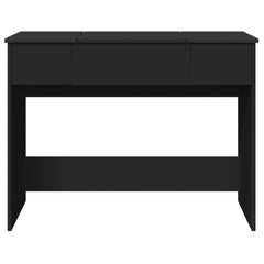 vidaXL Dressing Table with Mirror Black 100x45x76 cm 5
