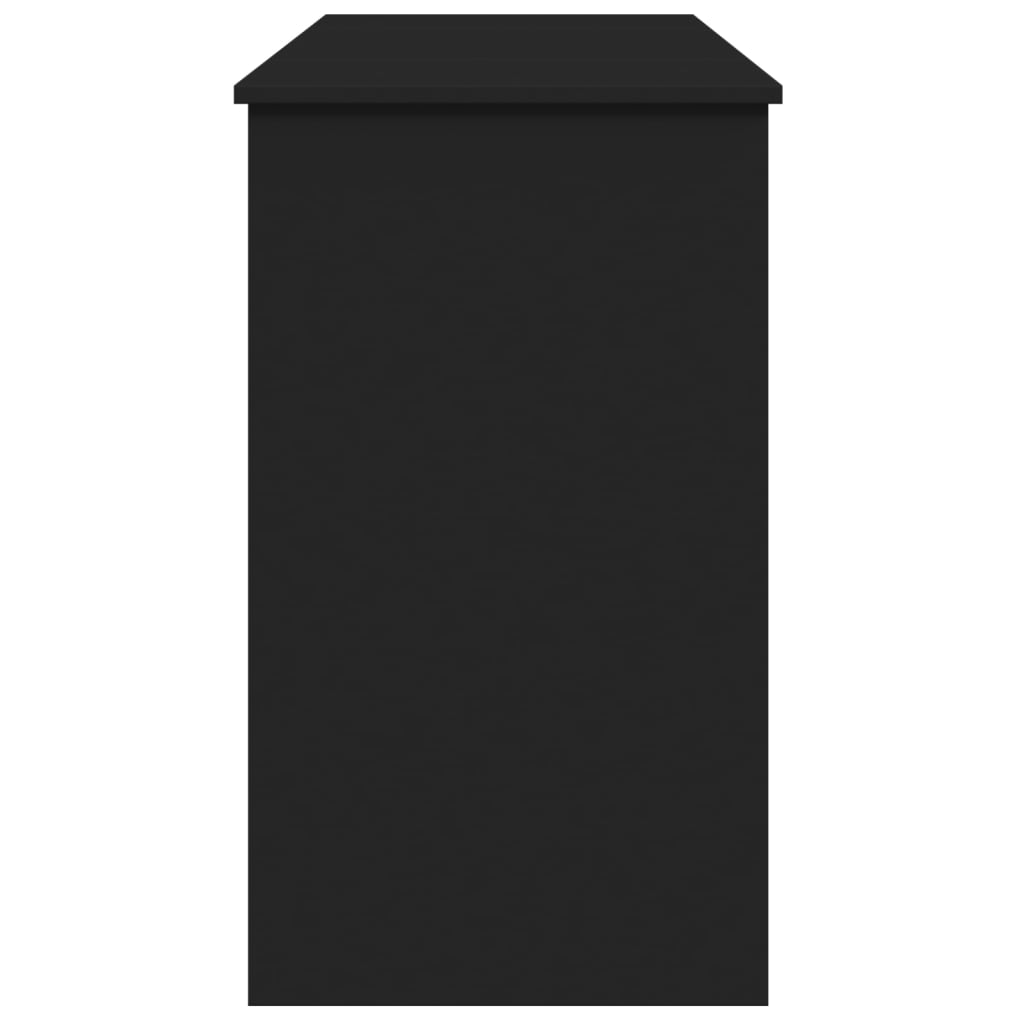 vidaXL Dressing Table with Mirror Black 100x45x76 cm 6