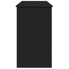 vidaXL Dressing Table with Mirror Black 100x45x76 cm 6
