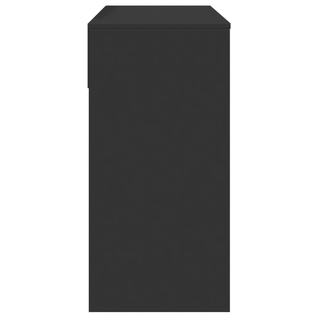 vidaXL Dressing Table with Mirror Black 80x39x80 cm 6