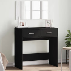vidaXL Dressing Table with Mirror Black 80x39x80 cm 1