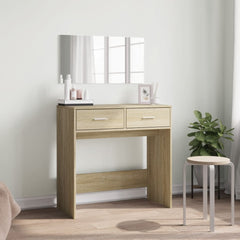 vidaXL Dressing Table with Mirror Sonoma Oak 80x39x80 cm 3