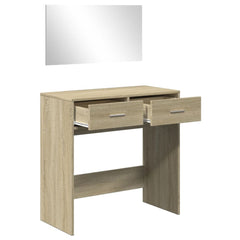 vidaXL Dressing Table with Mirror Sonoma Oak 80x39x80 cm 4