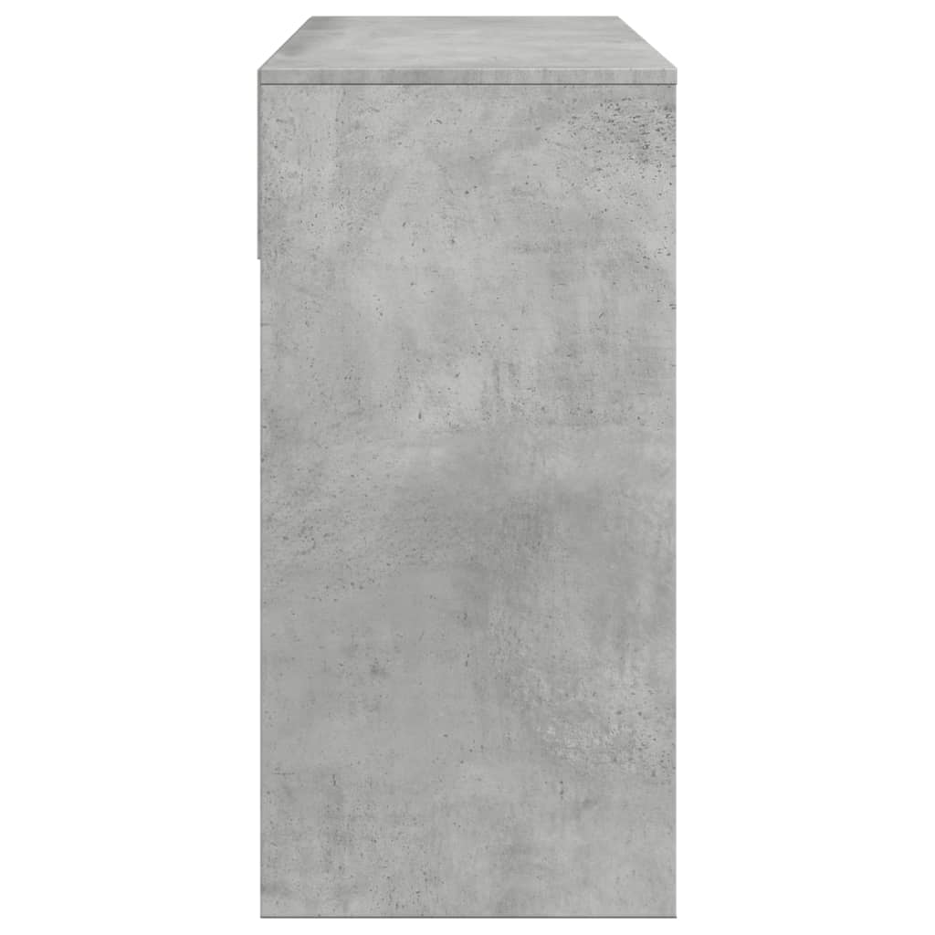 vidaXL Dressing Table with Mirror Concrete Grey 80x39x80 cm 6