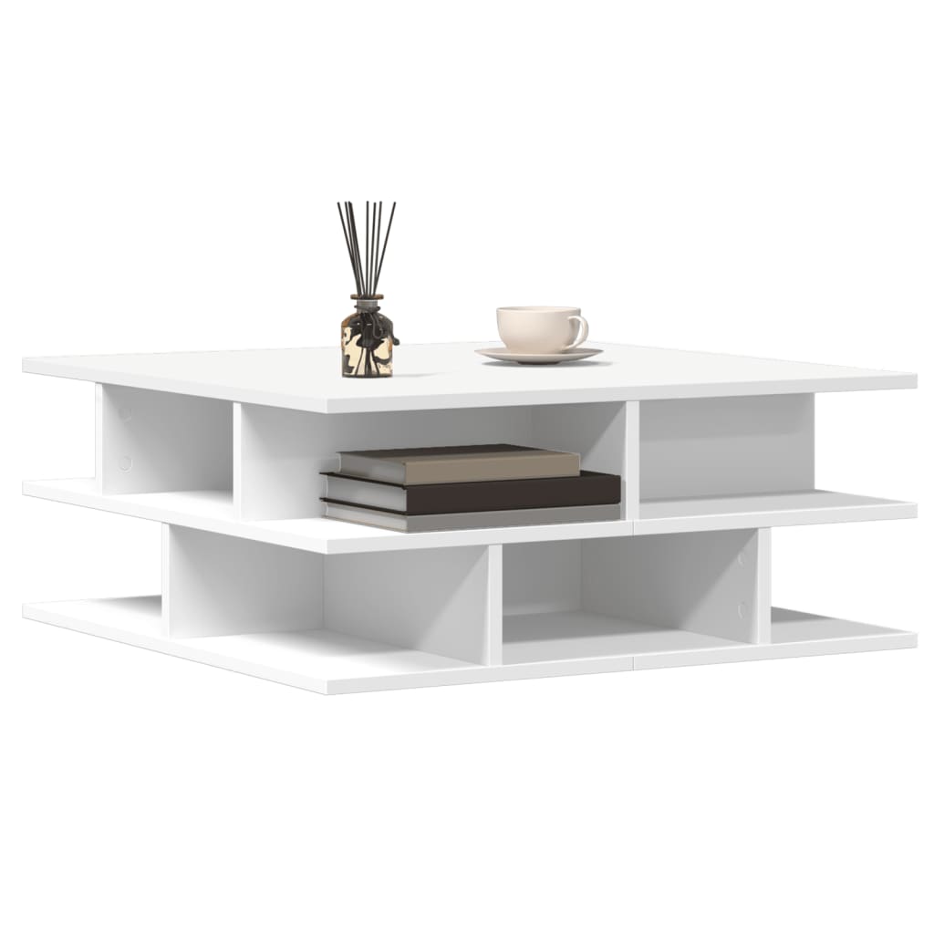 vidaXL Coffee Table White 70x70x29 cm Engineered Wood 4