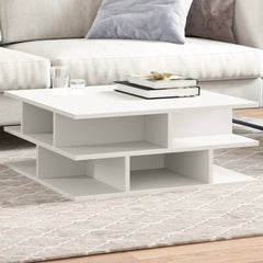 vidaXL Coffee Table White 70x70x29 cm Engineered Wood 1