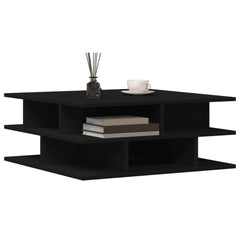 vidaXL Coffee Table Black 70x70x29 cm Engineered Wood 4