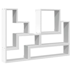 vidaXL Wall Shelf White 96x12x64 cm Engineered Wood 2