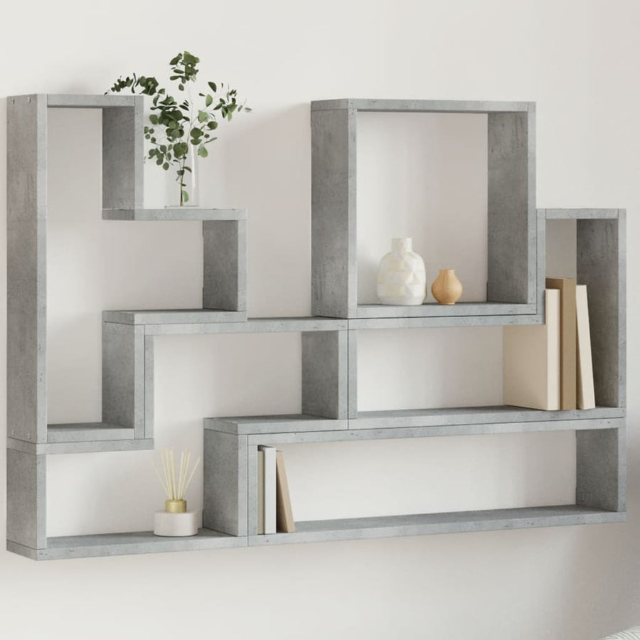 vidaXL Wall Shelf Concrete Grey 96x12x64 cm Engineered Wood 1