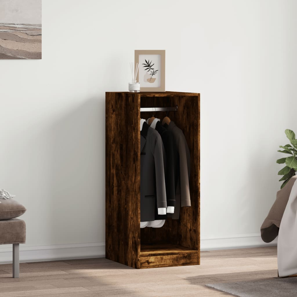 Wardrobe Engineered Wood with rod Smoked oak