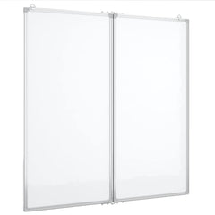 vidaXL Magnetic Whiteboard Foldable 80x80x1.7 cm Aluminium 2