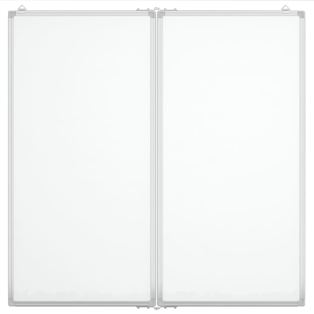 vidaXL Magnetic Whiteboard Foldable 80x80x1.7 cm Aluminium 3