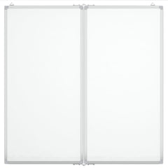 vidaXL Magnetic Whiteboard Foldable 80x80x1.7 cm Aluminium 3