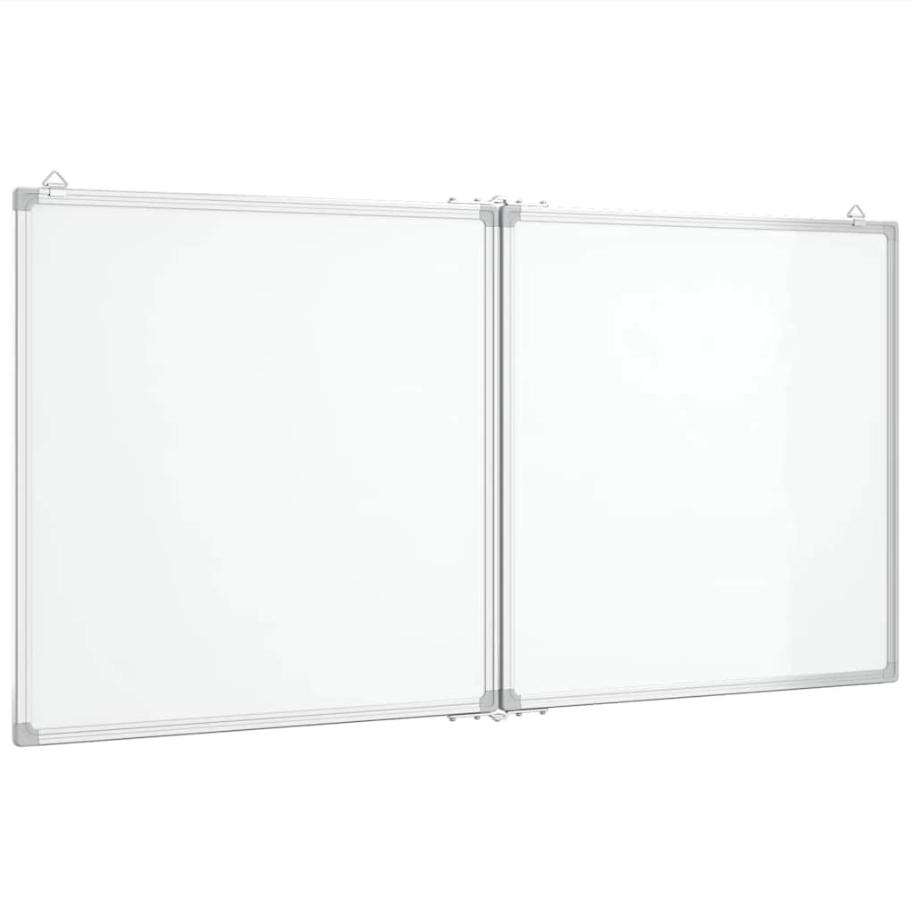 vidaXL Magnetic Whiteboard Foldable 120x60x1.7 cm Aluminium 2