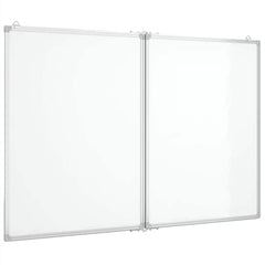 vidaXL Magnetic Whiteboard Foldable 120x100x1.7 cm Aluminium 2