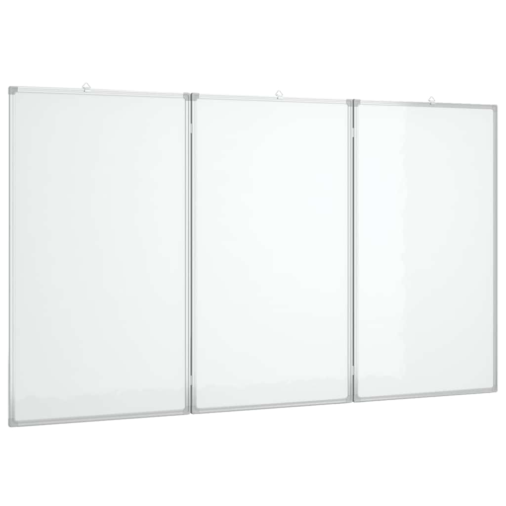 vidaXL Magnetic Whiteboard Foldable 150x100x1.7 cm Aluminium 2