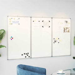 vidaXL Magnetic Whiteboard Foldable 150x100x1.7 cm Aluminium 1