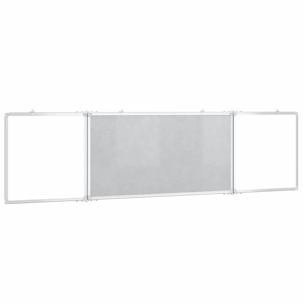 vidaXL Magnetic Whiteboard Foldable 160x40x1.7 cm Aluminium 4