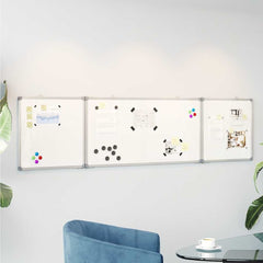 vidaXL Magnetic Whiteboard Foldable 160x40x1.7 cm Aluminium 1