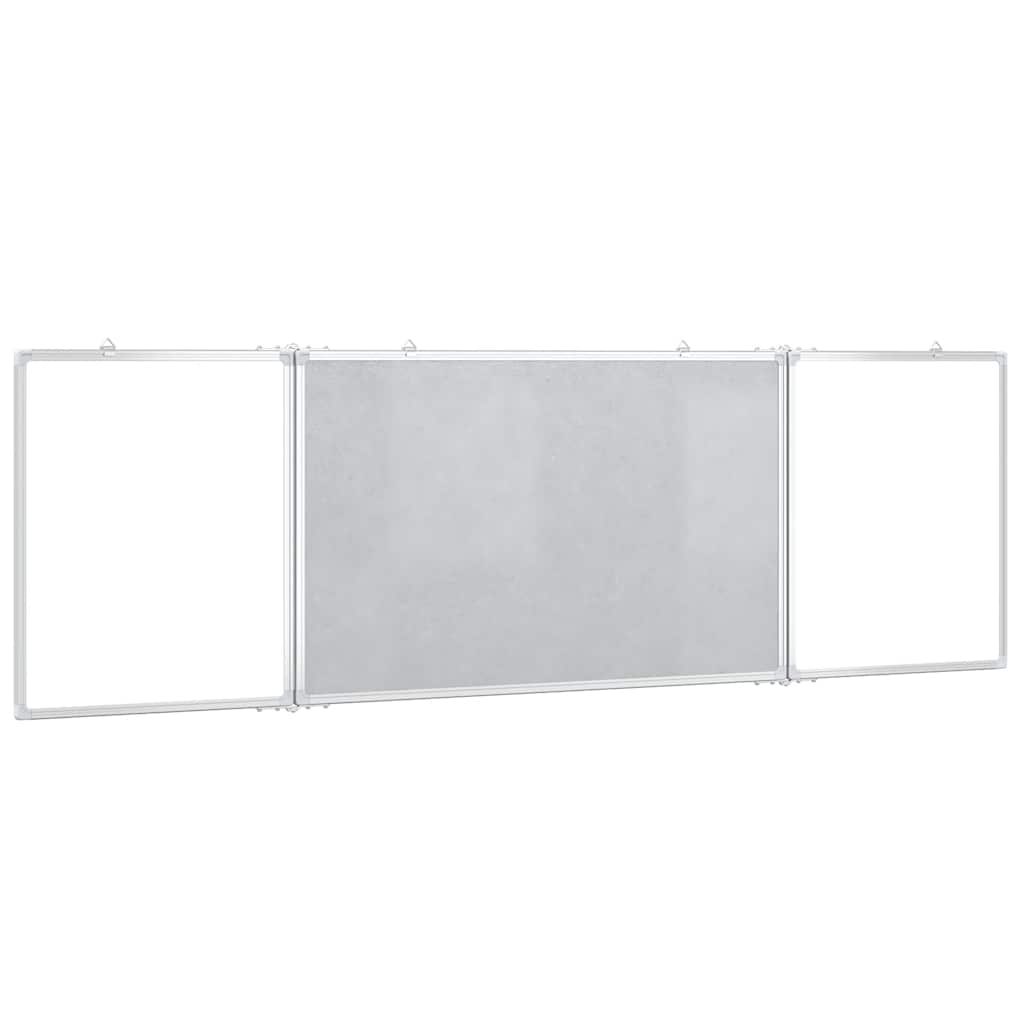 vidaXL Magnetic Whiteboard Foldable 160x60x1.7 cm Aluminium 4