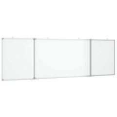 vidaXL Magnetic Whiteboard Foldable 200x60x1.7 cm Aluminium 2
