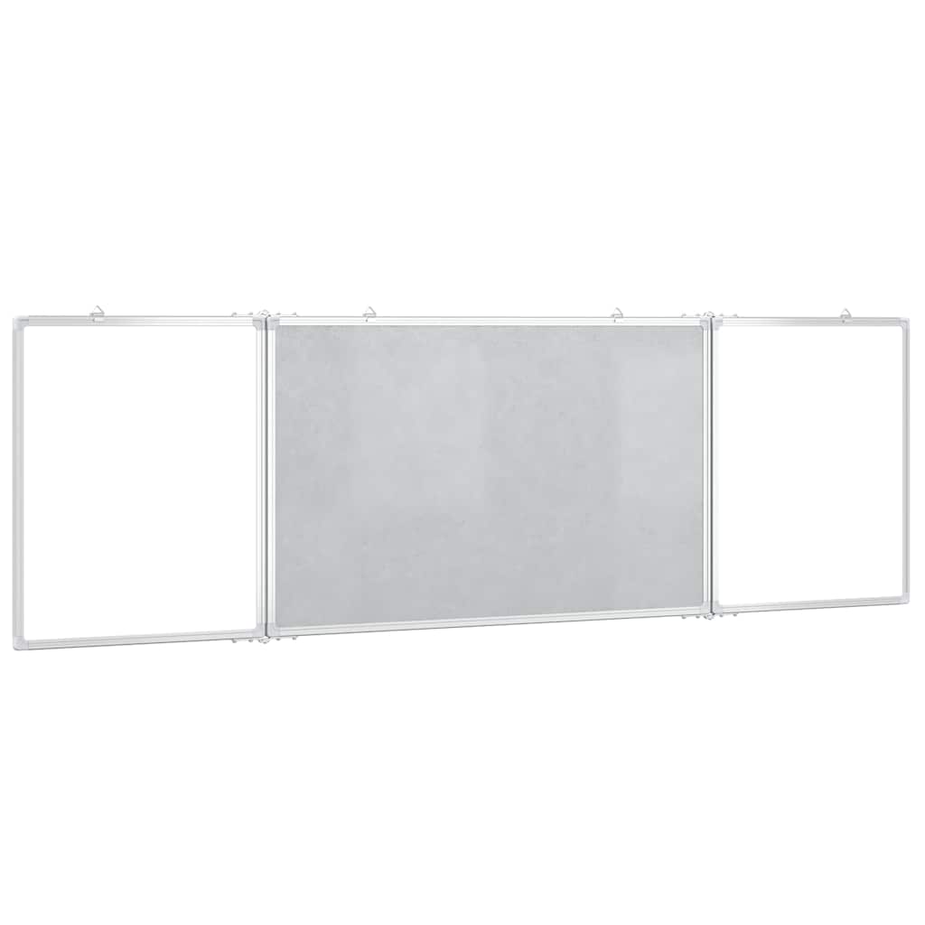 vidaXL Magnetic Whiteboard Foldable 200x60x1.7 cm Aluminium 4