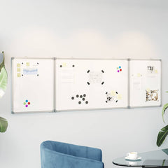 vidaXL Magnetic Whiteboard Foldable 200x60x1.7 cm Aluminium 1