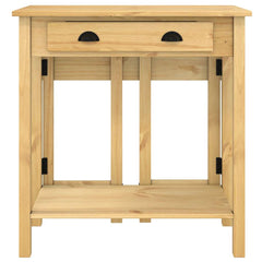 5 Piece Bar Set Solid Wood Pine Brown bar table + 2x bar chair