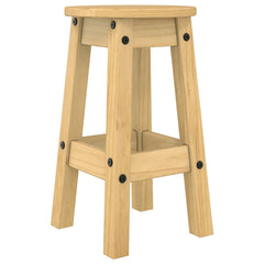 5 Piece Bar Set Solid Wood Pine Brown bar table + 2x bar chair