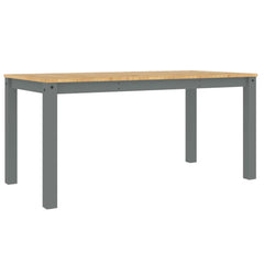 vidaXL Dining Table PANAMA Grey 160x80x75 cm Solid Wood Pine 2