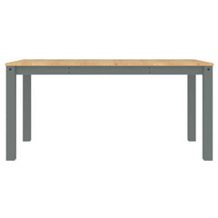vidaXL Dining Table PANAMA Grey 160x80x75 cm Solid Wood Pine 4