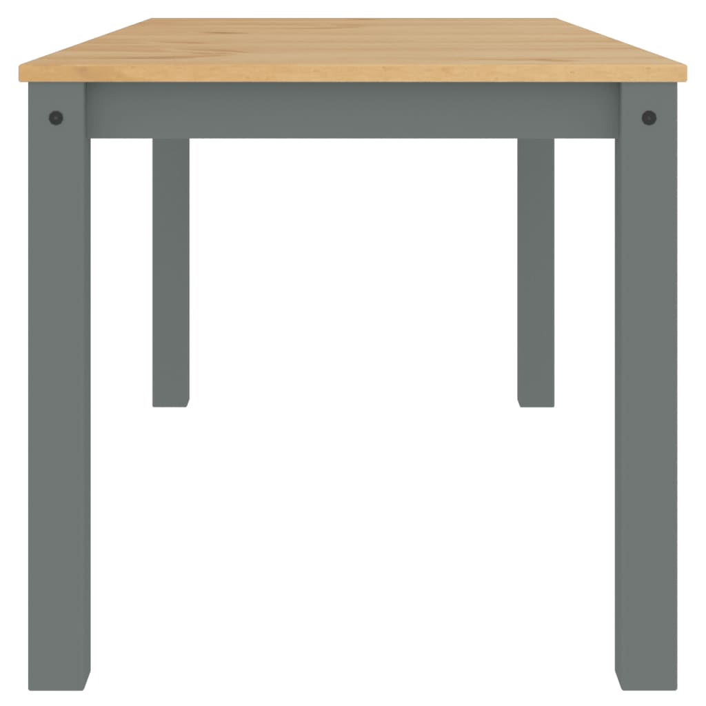 vidaXL Dining Table PANAMA Grey 160x80x75 cm Solid Wood Pine 5