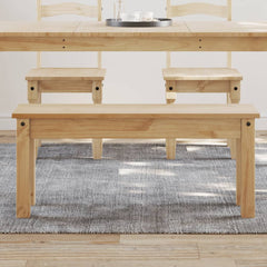 Dining Bench "PANAMA" 105x30x45 cm Solid Wood Pine Brown