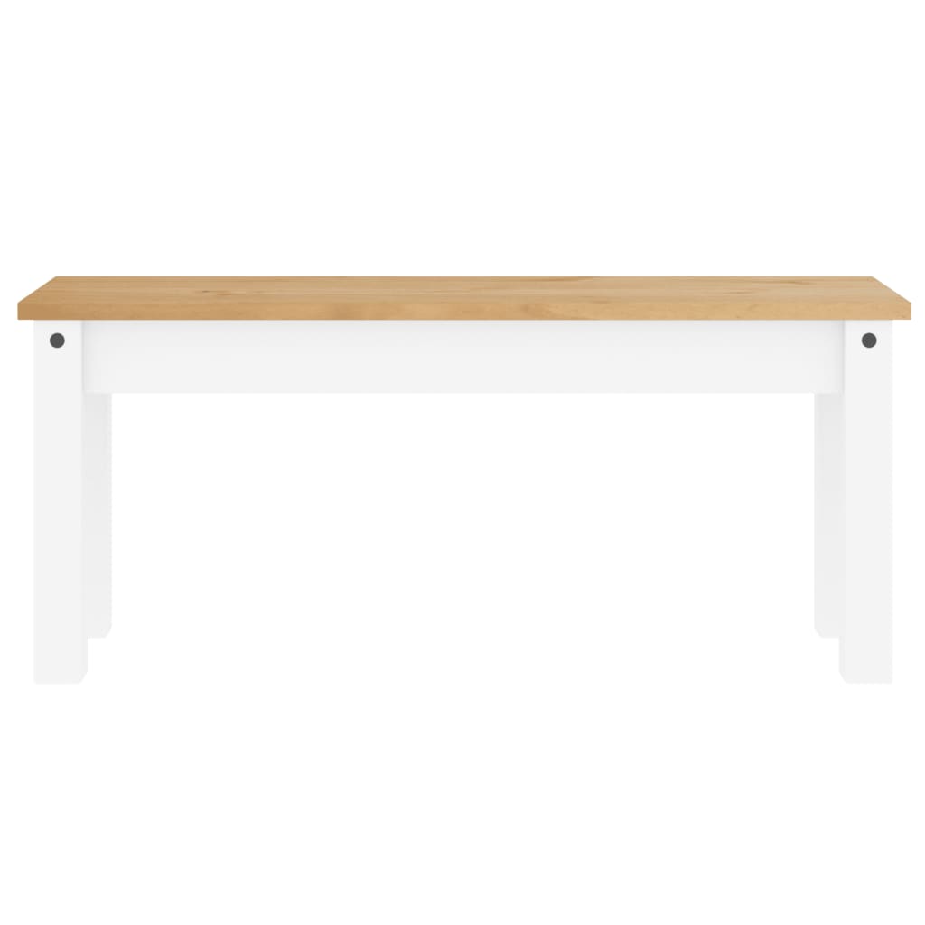 Dining Bench "PANAMA" 105x30x45 cm Solid Wood Pine White