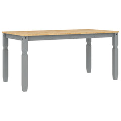 vidaXL Dining Table Corona Grey 160x80x75 cm Solid Wood Pine 2