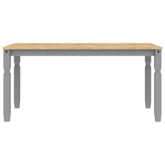 vidaXL Dining Table Corona Grey 160x80x75 cm Solid Wood Pine 4