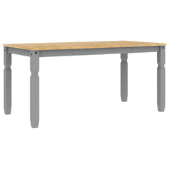 vidaXL Dining Table Corona Grey 160x80x75 cm Solid Wood Pine 6