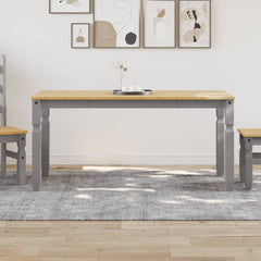vidaXL Dining Table Corona Grey 160x80x75 cm Solid Wood Pine 1
