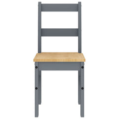 vidaXL Dining Chairs 2 pcs "PANAMA" Grey 40x46x90 cm Solid Wood Pine 4