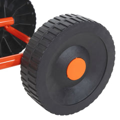 vidaXL Wheeled Sprinkler Sled with Rotatable Head Red Steel 5