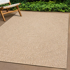 vidaXL Rug ZIZUR Jute Look Indoor and Outdoor Round Brown